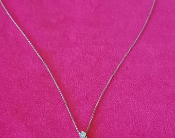 ART DECO necklace with pendant, diamonds 585 yellow gold/platinum and matching chain, platinum around 1920 - 30