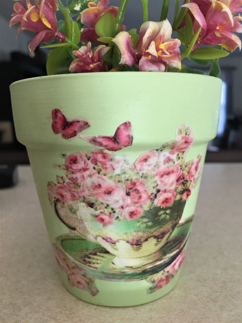 French Country Farmhouse Clay Pot French Vintage Country Tea Etsy