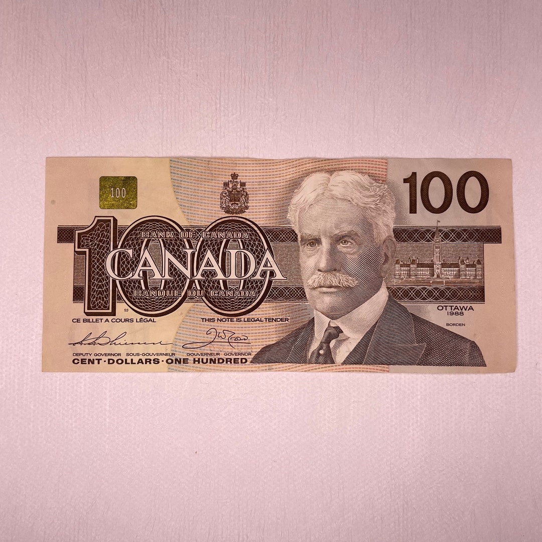Canadian 100 Dollar Bill Excellent Condition 1988 Etsy Canada canadian-100-dollar-bill-excellent-condition-1988-etsy-canada
