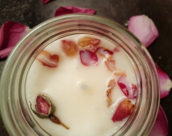 Organic Soy Wax Candle, Sandalwood Rose