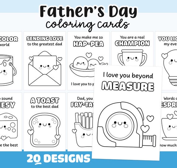 Fathers Day Coloring Cards, Fathers Day Cards, Fathers Day Printable Crafts, Coloring Pages Dad, Preschool Activity Sheet, Gift from Kids