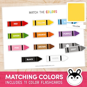 Crayons and Colors in ENGLISH Printables (Over 200 Images)