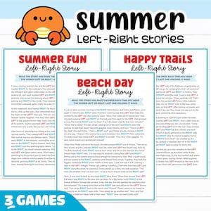 Left Right Summer Game, Summer Left Right Game, Left Right Poem, Pass the Gift Exchange Story, Summer Pass the Prize Game Kids, Party Games