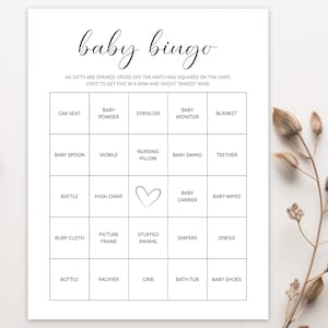 60 cartes de bingo pour baby shower, cadeau prérempli de bingo-test, jeu de bingo amusant pour bébé sans distinction de sexe, activités à saupoudrer pour bébé garçon ou fille
