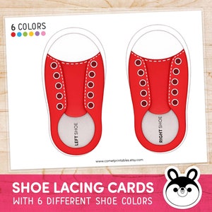 Ejercicios para atar los cordones, tarjetas imprimibles para atar los cordones, hojas de trabajo para atar los cordones, actividad para niños pequeños, páginas de actividades, carpeta de aprendizaje, preescolar