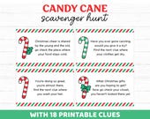 Candy Cane Hunt Clues, Candy Cane Scavenger Hunt, Candy Cane Treasure Hunt, Indoor Christmas Scavenger Hunt Kids, Christmas Treasure Hunt