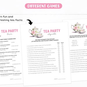 Printable Tea Party Activities Bundle, Kids Garden Tea Party Games ...