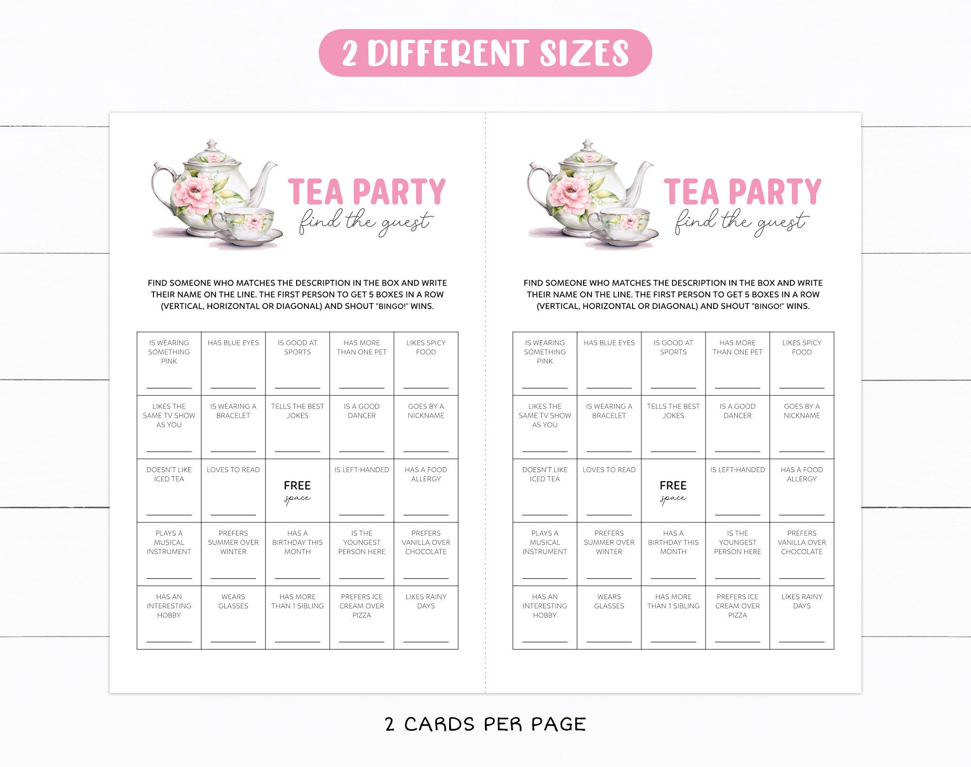 Printable Tea Party Activities Bundle, Kids Garden Tea Party Games ...