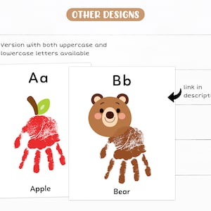 Handprint Alphabet Book, Alphabet Handprint Art Bundle, Alphabet ...