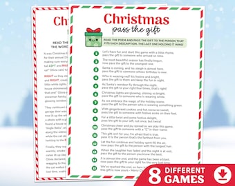 Christmas Pass the Gift Game, Pass the Prize Poem, Pass the Present, Christmas Gift Game, Christmas Gift Exchange Game, Christmas Party Game