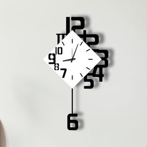 Metal Wall Clock With Number, Large Wall Clock, Modern Wall Clock, Wall Clock Unique, Oversized Wall Clock, Art Deco Clock, Clock Wall Art