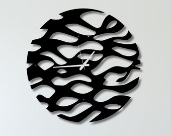 Waves Wall Clock, Metal Wall Clock, Extra Large Clock, Abstract Wall Clock, Oversized Wall Clock, New Home Gift, Kitchen Wall Clock