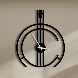 Clocks For Wall Unique, Oversized Wall Clock, Kitchen Wall Clock, Metal Wall Clock, Unique Wall Clock, Art Deco Clock,