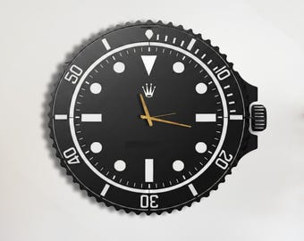 Luxury Style Wall Clocks, Metal Wall Clock With a Wristwatch Appearance, Man Cave Decor