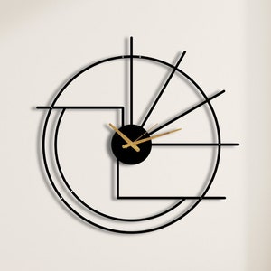 Lines Wall Clock, Oversized Wall Clock, Unique Wall Clock, Modern Wall Clock, Kitchen Wall Clock, Clocks For Wall Art, New Home Gift