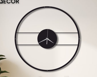 Modern Wall Clock, Unique Wall Clock, Metal Wall Clock, Silent Wall Clock, Large Wall Clock, Minimalist Wall Clock, Clocks For Wall Art