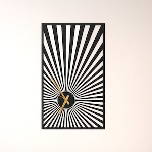 Abstract Wall Clock, Metal Wall Clock, Modern Large For Wall, Designer Wall Clock, Unique Wall Clock, Housewarming Gift