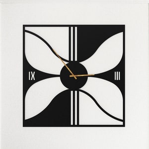 Large Wall Clock With Roman Numbers, Metal Wall Clock, Unique Wall Clock, Minimalist Design Wall Clock, Oversized Wall Clock