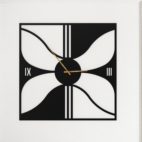 Large Wall Clock With Roman Numerals, Wall Clock For Room, Stylish Wall Clock, Unique Clock Geometric, Orologio Da Parete, Klokken Woonkamer