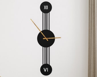 Metal Wall Clock, Stylish Wall Clock, Unique Clock Geometric, Oversized Wall Clock, Modern Wall Clock, Office Wall Clock, New Home Gift