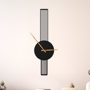 Modern Wall Clock, Large Metal Wall Clock, Oversized Wall Clock, Unique Clock For Wall, Geometric Wall Clock, Wall Clock For Kitchen