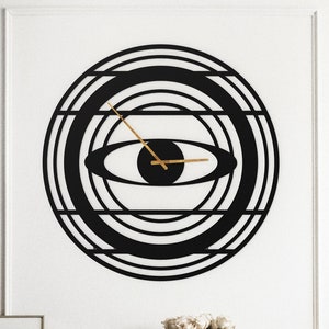 Abstract Wall Clock, Large Clocks For Wall, Metal Wall Clock, Wall Clock for Bedroom, Geometric Wall Clock, Metal Wall Art, New Home Gifts