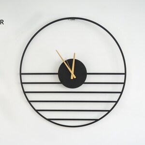 Modern Linear Circle Wall Clock, Large Kitchen Wall Clocks, Designer Home Decor