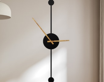 Minimalist Metal Wall Clock: Modern Living Room Decor, Silent Quartz Movement
