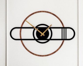 Wall Clock Large, Minimalist Wall Clock, Wooden Clock Wall, Mid Century Modern Wall Clock, Clock Wall Art, Wall Clock Unique, New Home Gift