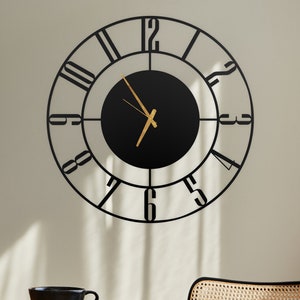 Oversized Wall Clock With Numbers, Large Wall Clock, Metal Wall Clock, Modern Wall Clock, Wall Clock Unique, Orologio da Parete