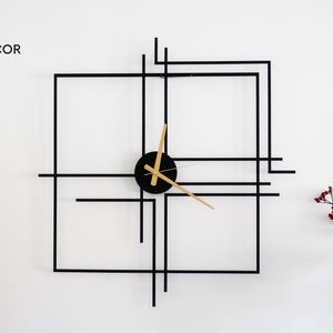 Square Unusual Wall Clocks, Bedroom Clock, Modern Oversized Design, 24 inch - 30 inch