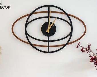 Modern Eye Wall Clocks, Silent Large Kitchen Wall Clock, Unique Industrial Home Decor