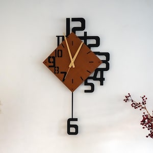 Bijzondere wandklokken met cijfers, designklok, modern groot ontwerp voor woonkamer