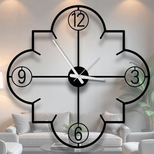 Metall Wanduhr mit Zahl, Große Wanduhr, Moderne Wanduhr, Küchenuhr, Wanduhr Unikat, Übergroße Wanduhr, Wanduhr Art
