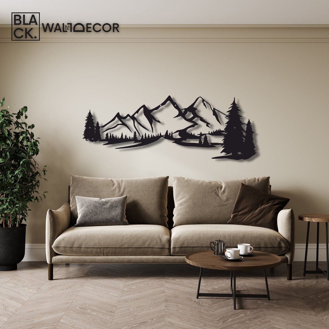 Mountain Metal Wall Art Living Room Wall Art Large Metal Etsy