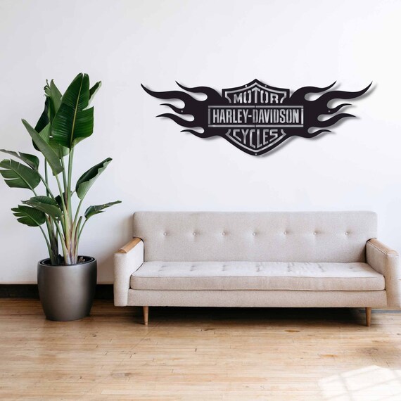 Harley Davidson Wall Decor Harley Davidson Home Decor Metal Etsy