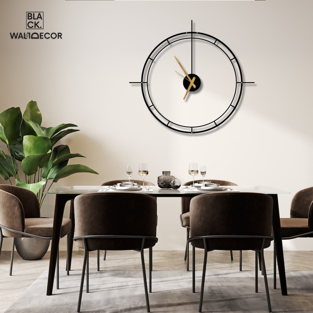 MoMA Ogura Silver Black Line Wall Clock