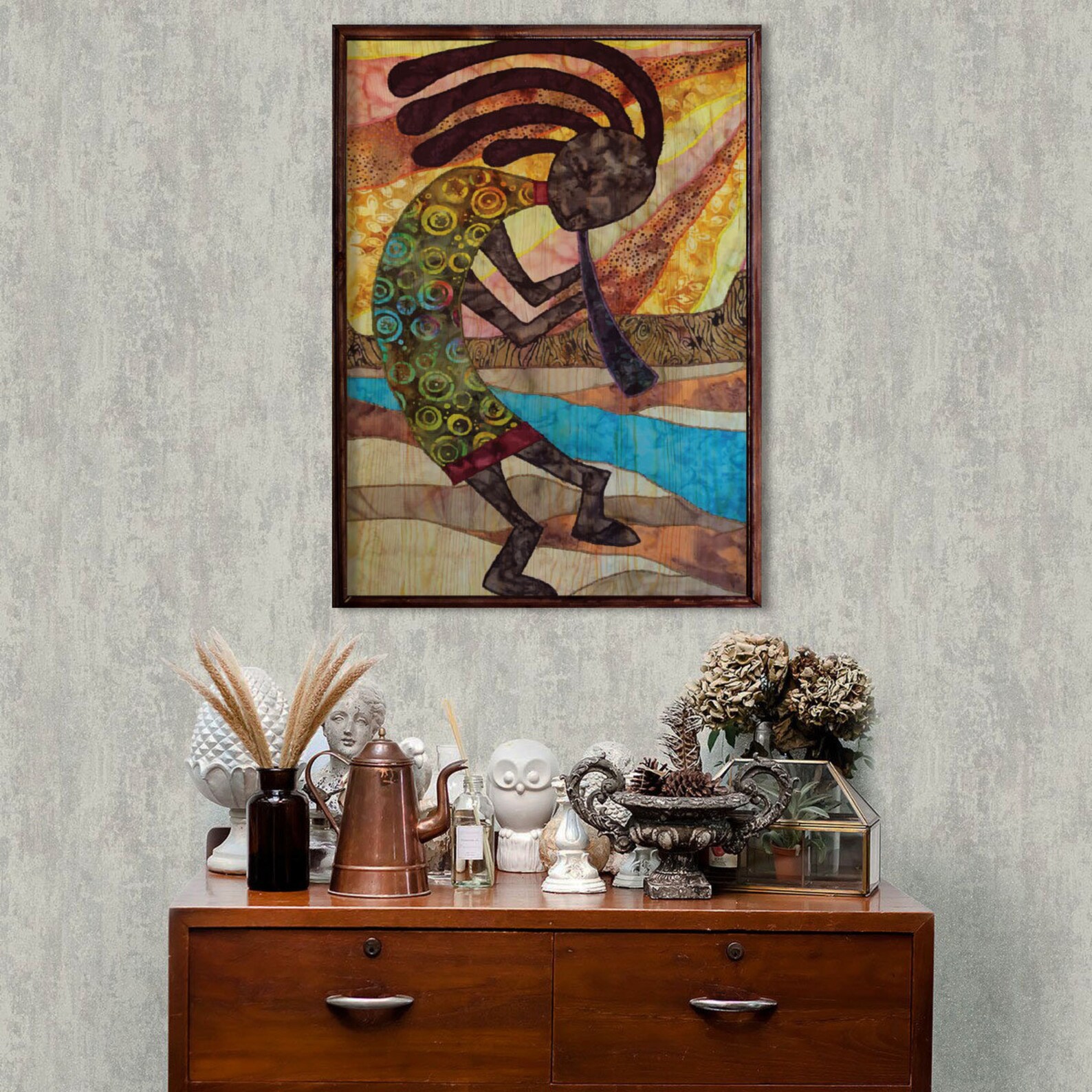 Kokopelli Wall Painting Wood Wall Art Wood Wall Hanging Etsy