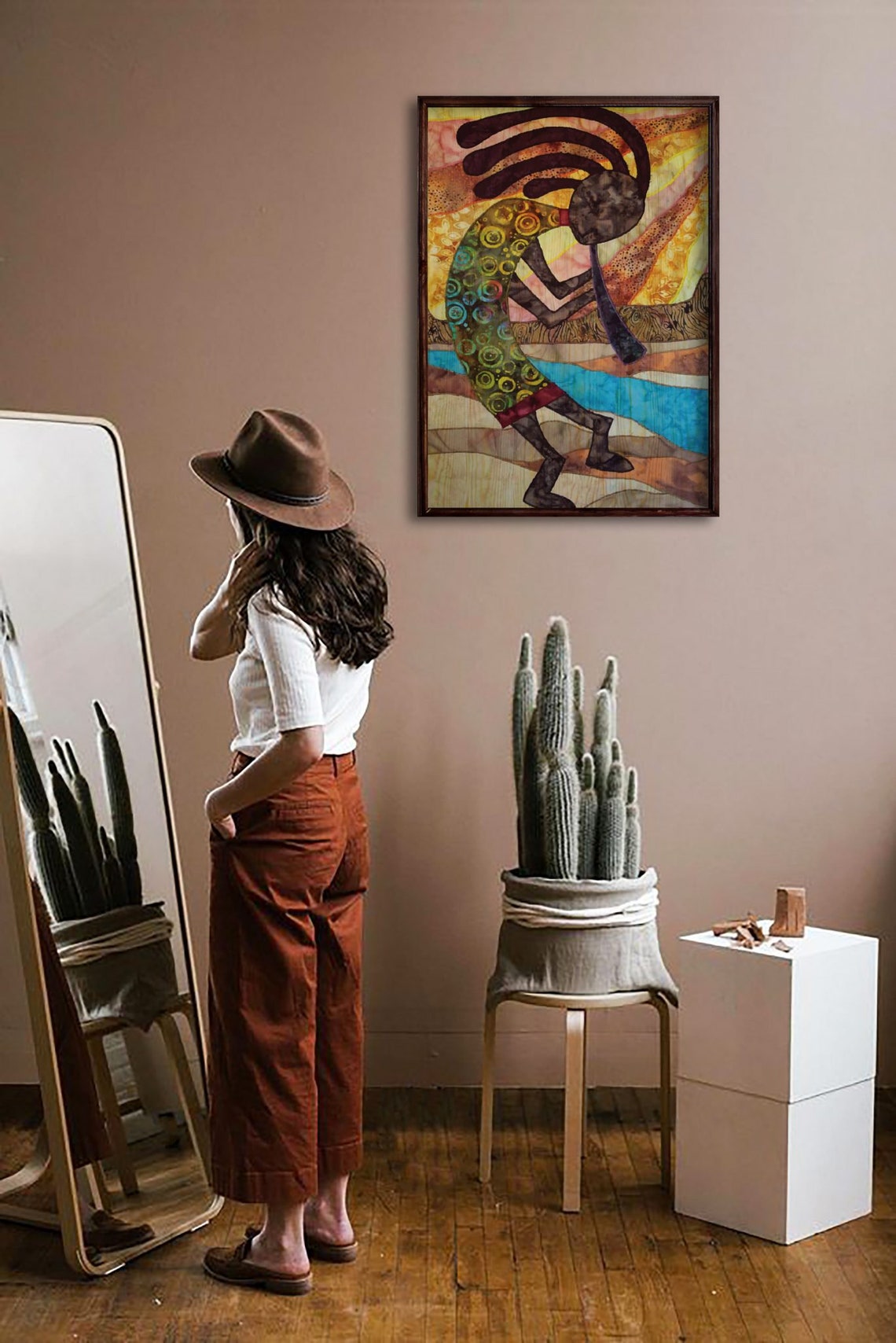 Kokopelli Wall Painting Wood Wall Art Wood Wall Hanging Etsy