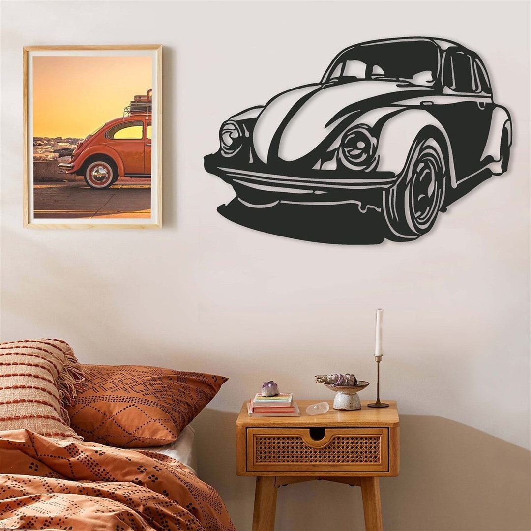 Beetle Car Metal Wall Decor Metal Wall Hanging Laser Cut Etsy