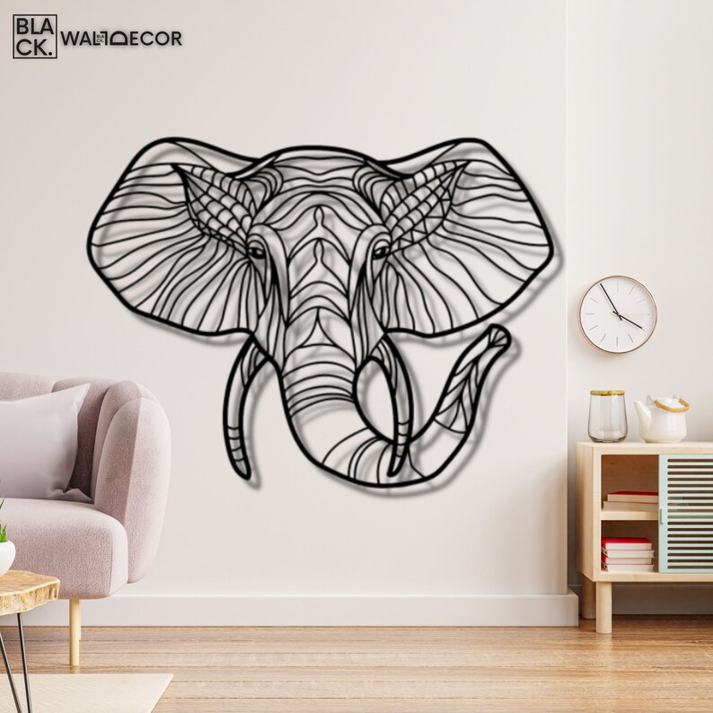 Elephant Wall Decor Metal Wall Hanging Elephant Home Decor Etsy