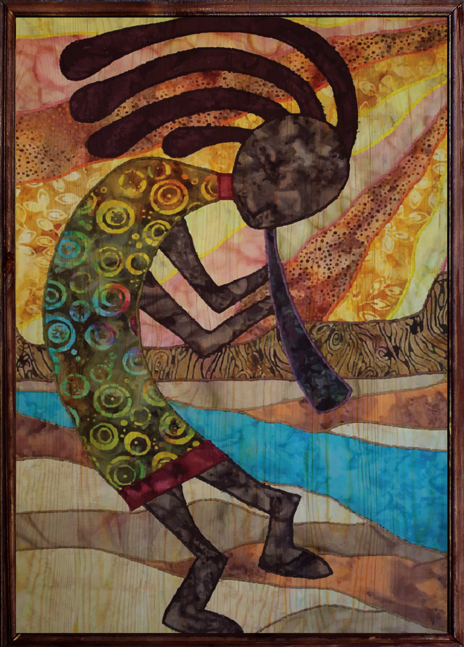 Kokopelli Wall Painting Wood Wall Art Wood Wall Hanging Etsy