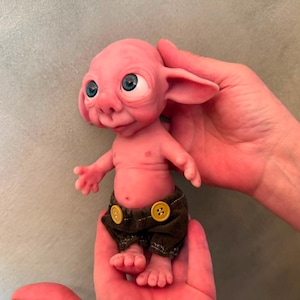Silicone Elf Doll 20cm | Woodland Pixie Fantasy Art Collectible (OOAK) Tippie image 8