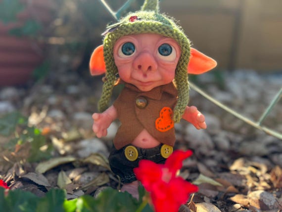 Silicone Elf Doll 20cm | Woodland Pixie Fantasy Art Collectible (OOAK) Tippie
