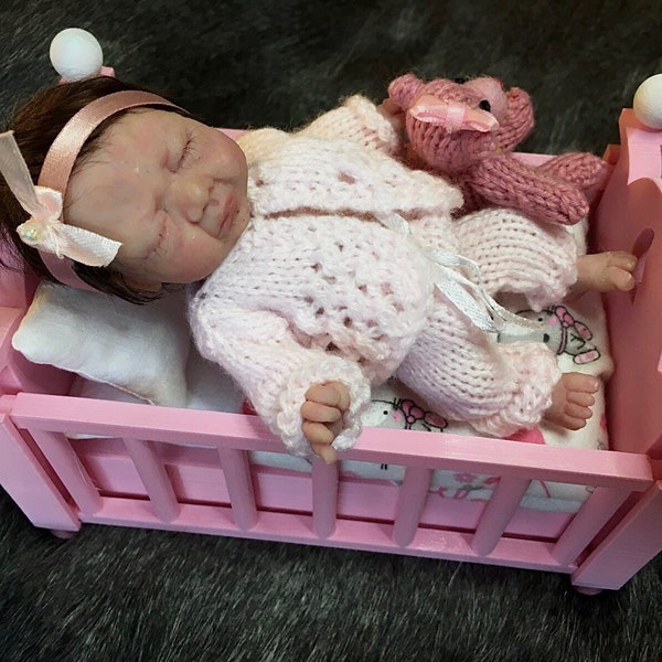 OOAK Ganzkörper 15cm Platin Silikon Baby Mädchen versandkostenfrei