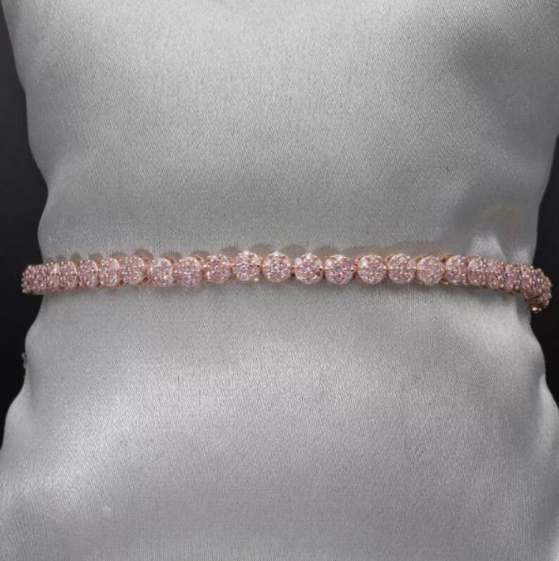 BJ2628 PINK DAISY TILE BRACELET main image 1