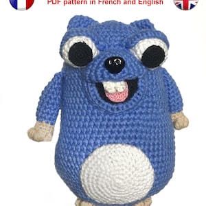 Patron de lemming au crochet - FICHIER PDF UNIQUEMENT – anglais et français.    This is only a Pattern