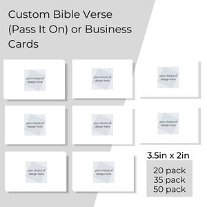 Benutzerdefinierte Bibel Vers / Pass It On Nachricht / Visitenkarten | 9cmx5cm