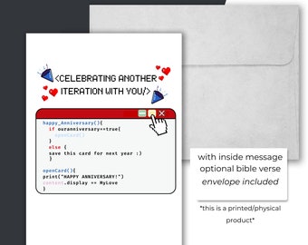 Coding Anniversary Card: Computer Science Theme (5x7)
