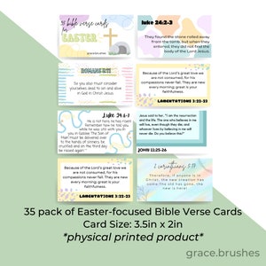 35er-Pack Bibelvers Ostern Pass it auf Karten | Auferstehung Sonntag | Visitenkartengröße | moderne christliche Karte | Frühlingsschriftkarten